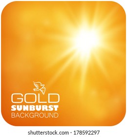 sky sun burst gold background