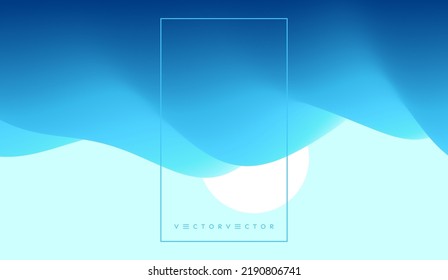 Himmel mit Sonne in den Wolken. Naturhintergrund. Modernes Muster. 3D-Vektorgrafik. 