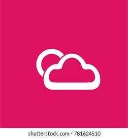 sky and sun icon. with color backround. flat weather icon