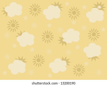 sky with the sun and stars