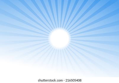 Sky with sun vector