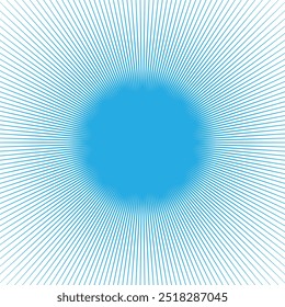 Fondo de cielo sunburst con ilustración de efecto de semitono. enfoque en la parte inferior derecha. Vector de diseño de Anuncio.