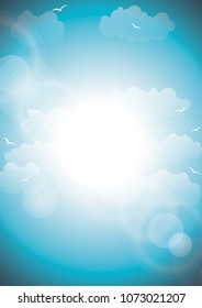 sky sunny day vector
