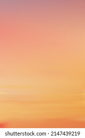 Sky Sunset Background In Autumn, Sunrise Beach With Cloud At Dusk, Sunny Pink Vertical Scene With Yellow Winter Sun, Summer Day And Morning Light Over Ocean Horizon And Natural Landscape
