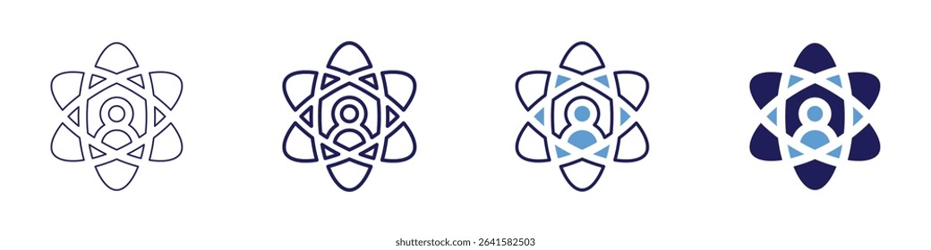 Sky survey icon in 4 different styles. Thin Line, Line, Bold Line, Duotone. Duotone style. Editable stroke.