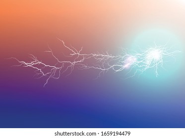 sky thunder lightning electric discharge energy explosion weather forecast