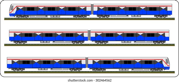 Sky Train, Bangkok Thailand, Vector