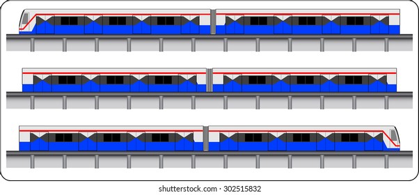 Sky train, Bangkok Thailand, Vector