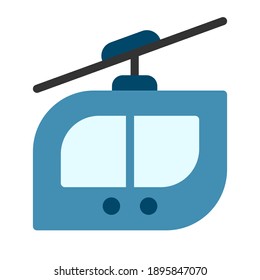 Sky Train Icon Logo With Flat Illustration Style Vector Design. Great For Use Web, Mobile App, Pattern, Design Etc.