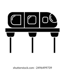 sky train icon vector on white background