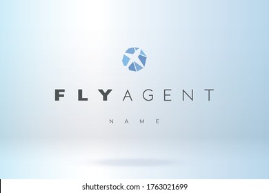 Sky travel Agency emblem, concept. Vector logo design templates for airlines, planes, airplane, icon. Company name logo design.