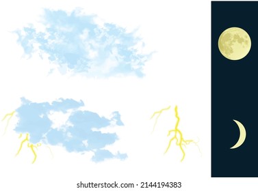 sky vector icon. day and night. moon icon