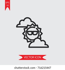 Sky vector icon, illustration symbol