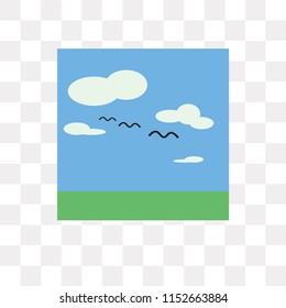 Sky vector icon isolated on transparent background, Sky logo concept