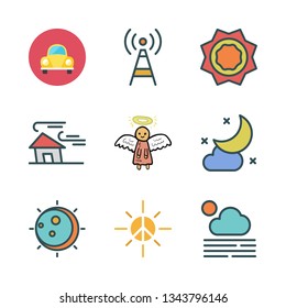 sky vector icon set