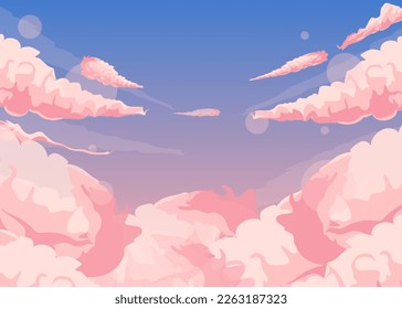 sky vector illustration, cartoon style.