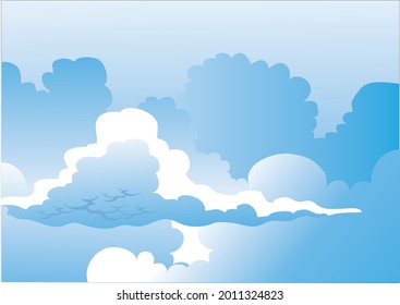 ilustración de vector de cielo aislado en fondo blanco