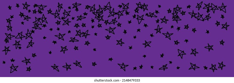 Sky Violet Vibrant Simple Stars Naive Night Dark Stars Wallpaper. Bright Art Emo Lavender Vivid Childish Lavender Handdrawn Picture. Pink Chaotic Purple Kids Black Childish Handdrawn Stars.