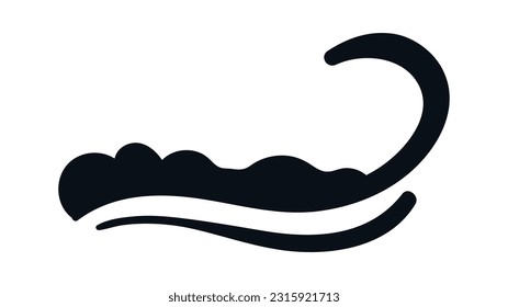 Sky Wave Silhouette Vector Illustration