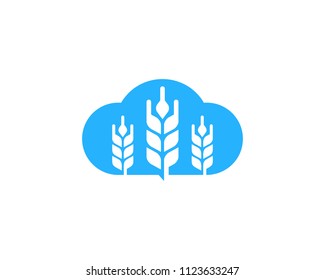 Sky Wheat Icon Logo Design Element