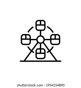  Icono de la rueda del cielo en vector. Logotipo
