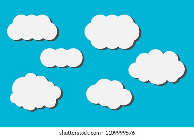 Sky with white clouds.