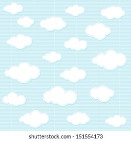 sky with white clouds