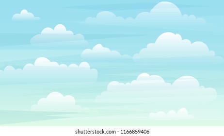 Sky and white clouds background. Sunny day sky. Background for web ads and banners