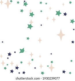 Sky White Color Holiday Emerald Design Pic. Magic Dark Pastel Blue Print Mystery Wallpaper. Santa Green Night Christmas Purple Background. Pink Four-pointed Stars New Year Winter Ornament.