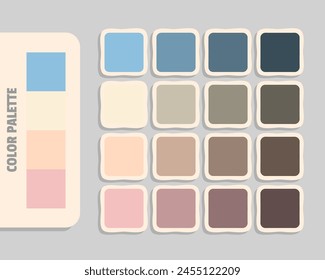 skyblue antiquewhite peachpuff lightpink color palette, colour matching, rgb colors, harmonious colours catalog sample, design and edit idea