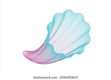 A skyblue and pink wave on white background