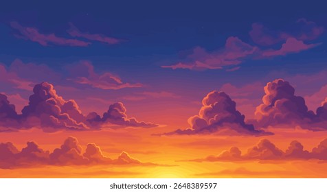 Céu,Fundo de Nuvem,Natureza da paisagem vetorial. Vetor