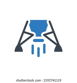 Skycrane Technology icon (Simple vector illustration)