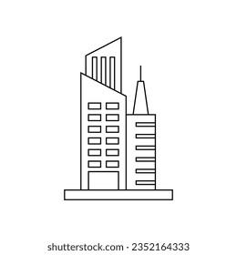 Skycraper building icon design. isolated on white background. vector illustration