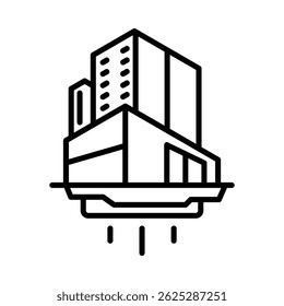 Skycraper Icon Element For Design