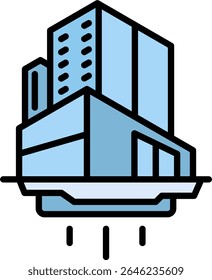 Skycraper Icon Element For Design