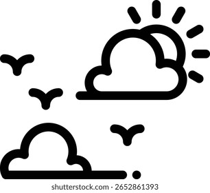 icono de rascacielos. Diseño De Estilo Lineal Delgado Aislado Sobre Fondo Blanco