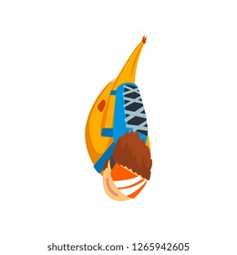 Skydiver falling through the air, skydiving, parachuting extreme sport vector Illustration on a white background