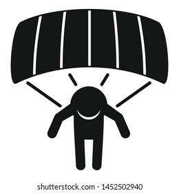 Skydiver icon. Simple illustration of skydiver vector icon for web design isolated on white background