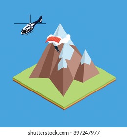Skydiver jumped from helicopter