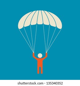 Skydiver - serene and safe parachuting