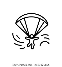 Skydiver simple icon, element from travel collection, creative skydiver.