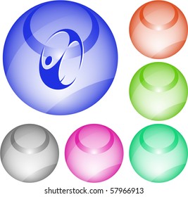 Skydiver. Vector interface element.