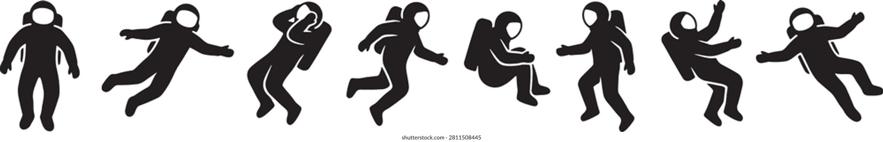 Skydivers floating in mid air during freefall diving