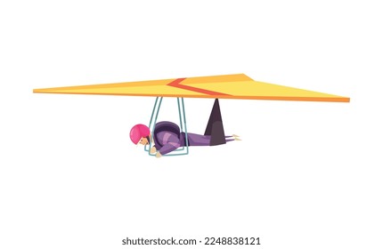 Skydiving composition with isolated human character into extreme sports on blank background vector illustration