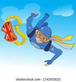 skydiving conceptual design vector illustration