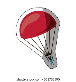Skydiving extreme sport