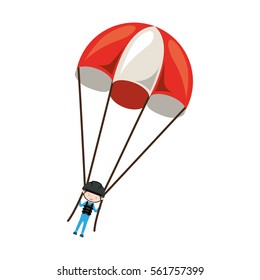 Skydiving extreme sport