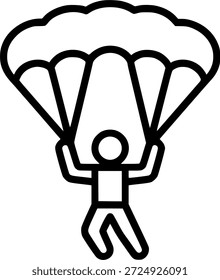 Skydiving Extremsport Symbol, Vektorzeichen, Symbol, Vektor, Kunst