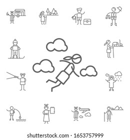 Skydiving icon. Adventure icons universal set for web and mobile